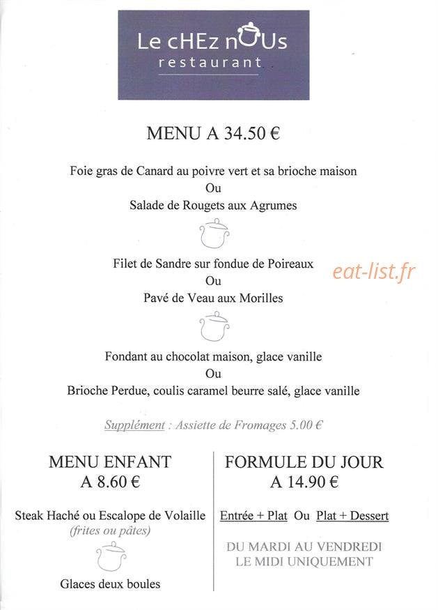 Le Chez Nous à Thionville - menu et photos