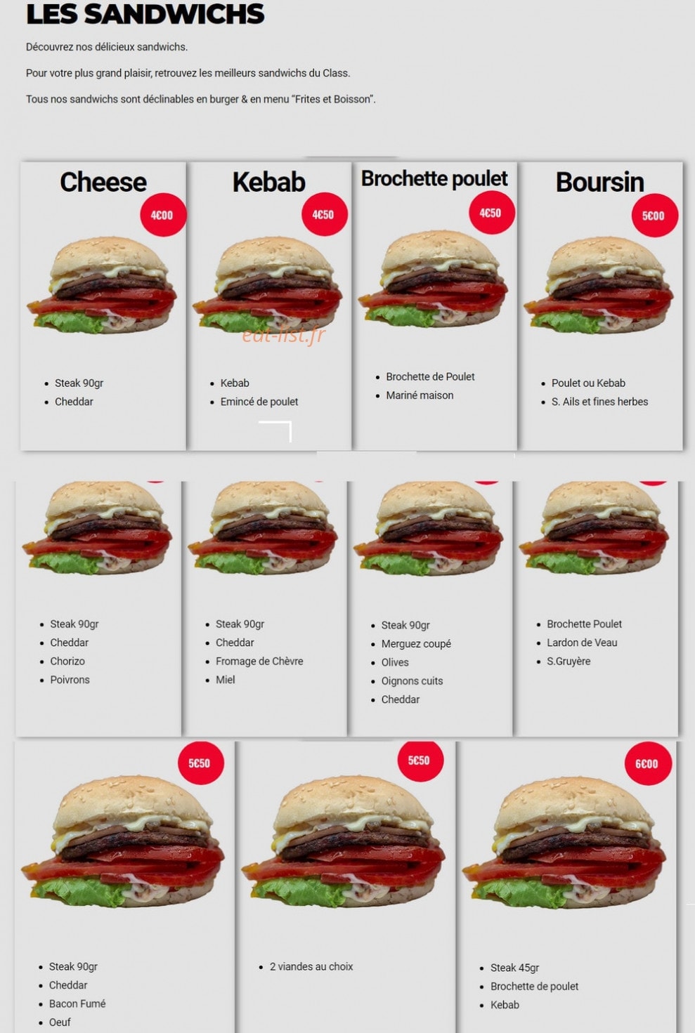 Le Class — carte page 3