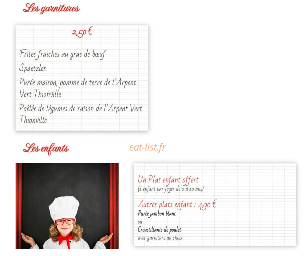 Le Petit Bouillon — carte page 3