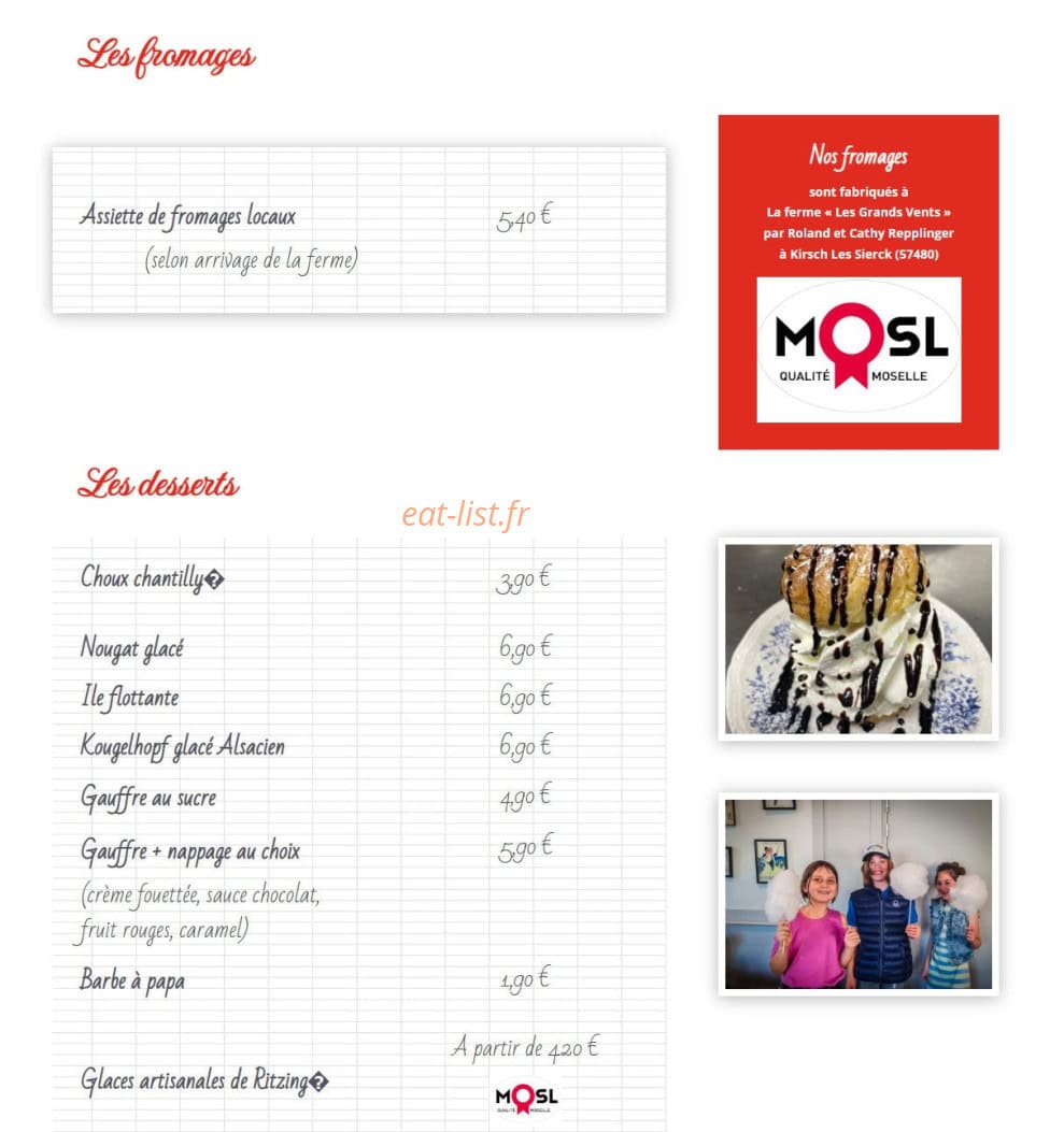 Le Petit Bouillon — carte page 4
