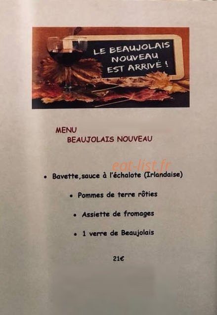 Le Resto — carte page 1