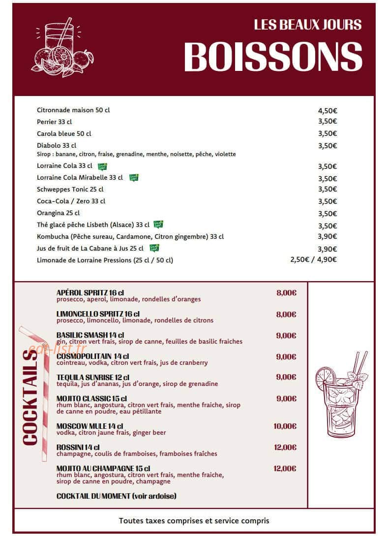 Les Beaux Jours — carte page 3