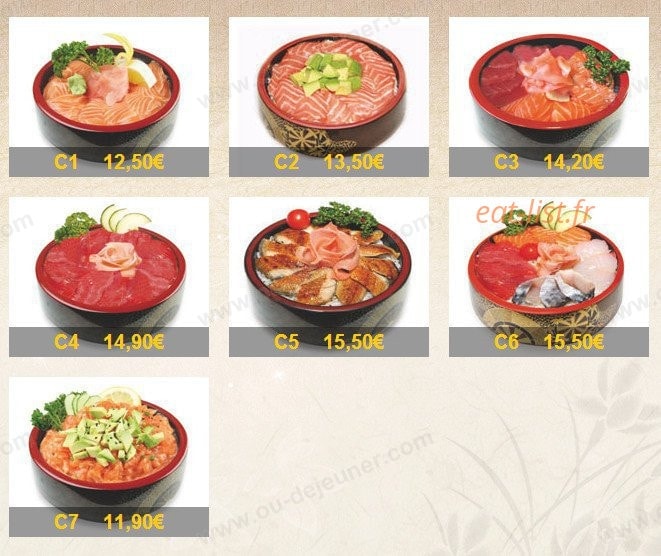 M sushi — carte page 7