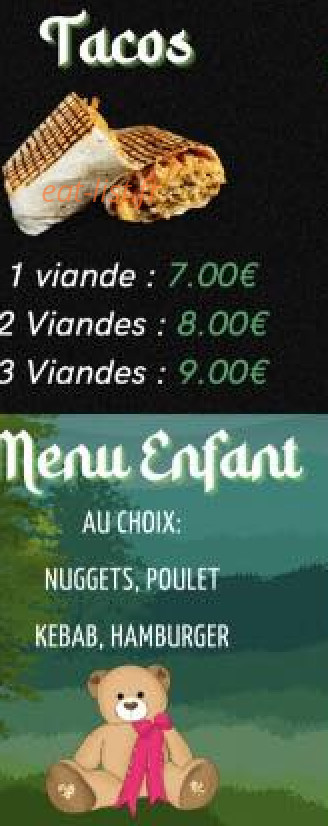 Naan kebab — carte page 1
