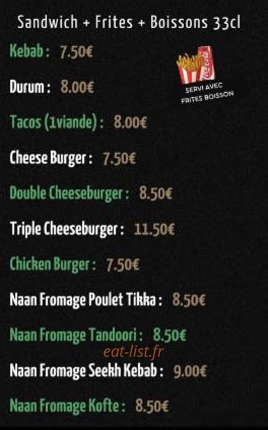 Naan kebab — carte page 3