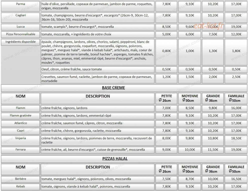 Nonno Pizza — carte page 2