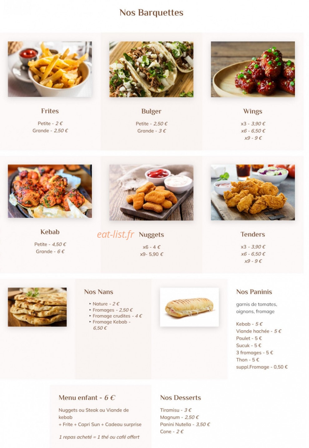 O'Kebab Time — carte page 3