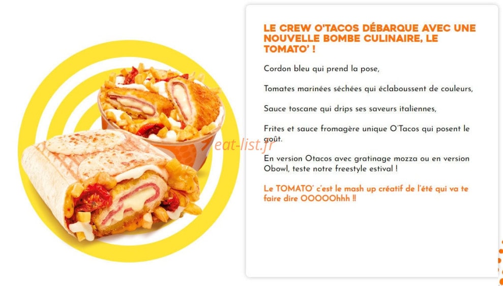 O'Tacos — carte page 3