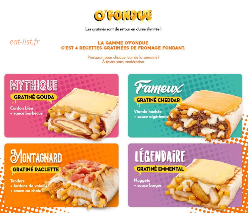 O'Tacos — carte page 2