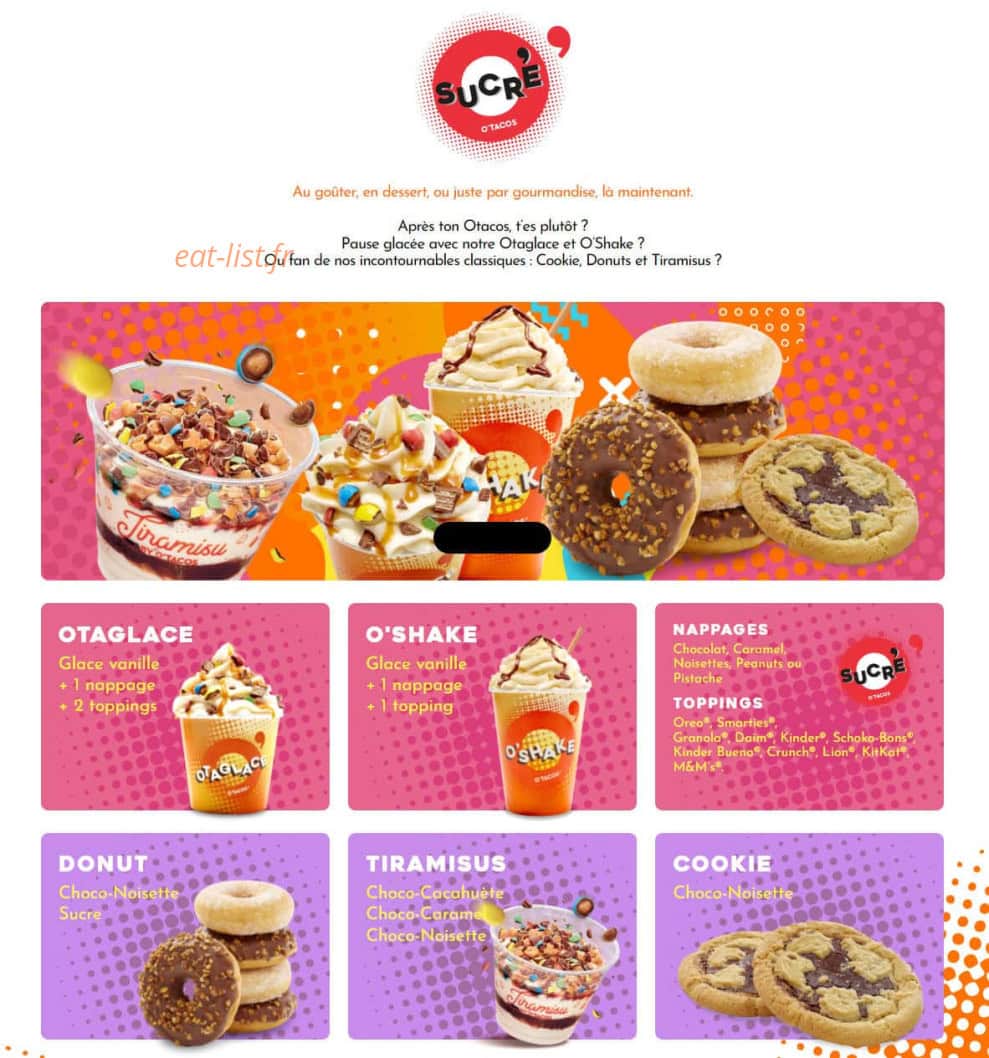 O'Tacos — carte page 5
