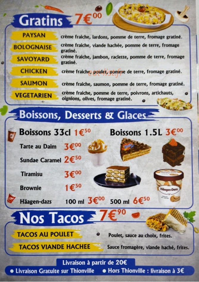 Pizzeria Princillia — carte page 4