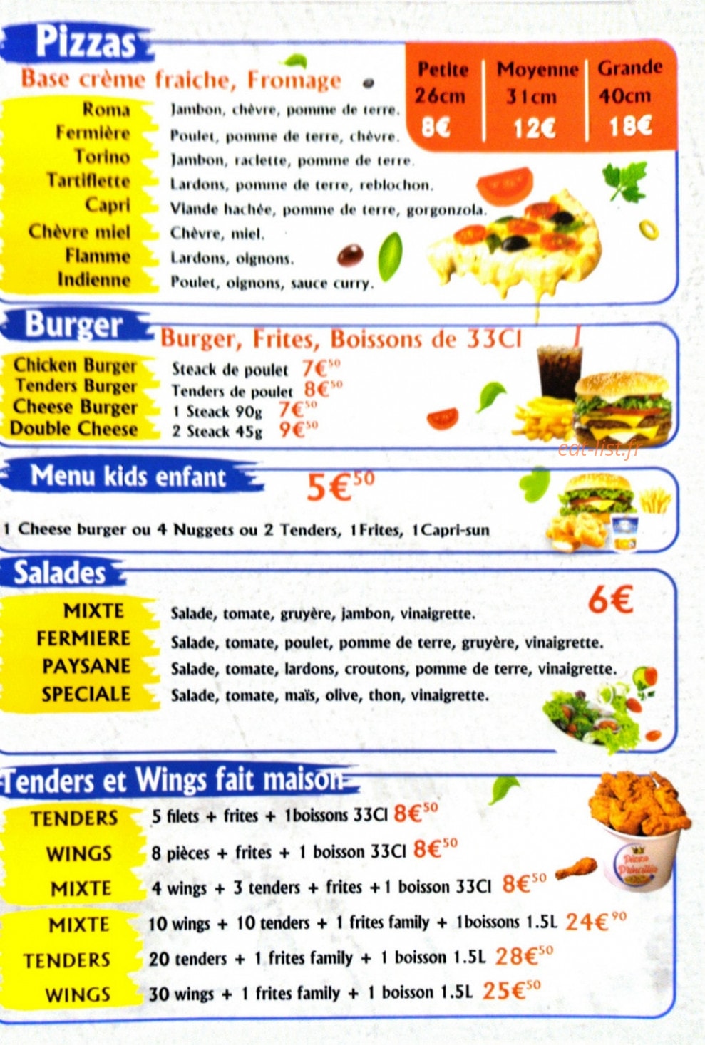 Pizzeria Princillia — carte page 3