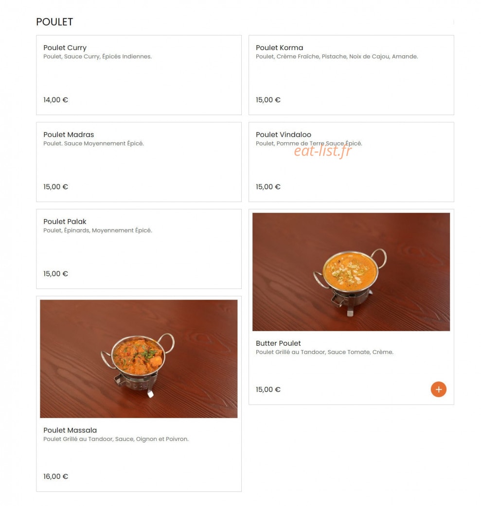 Restaurant Punjab — carte page 4