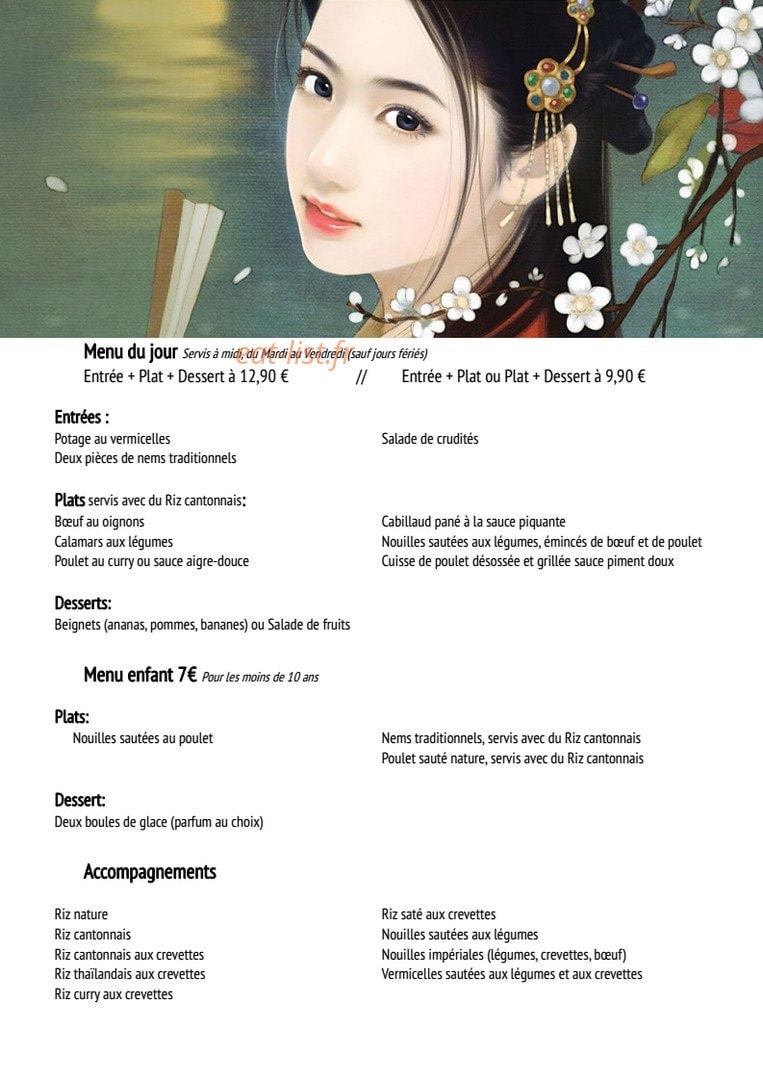 Restaurant Saïgon — carte page 4
