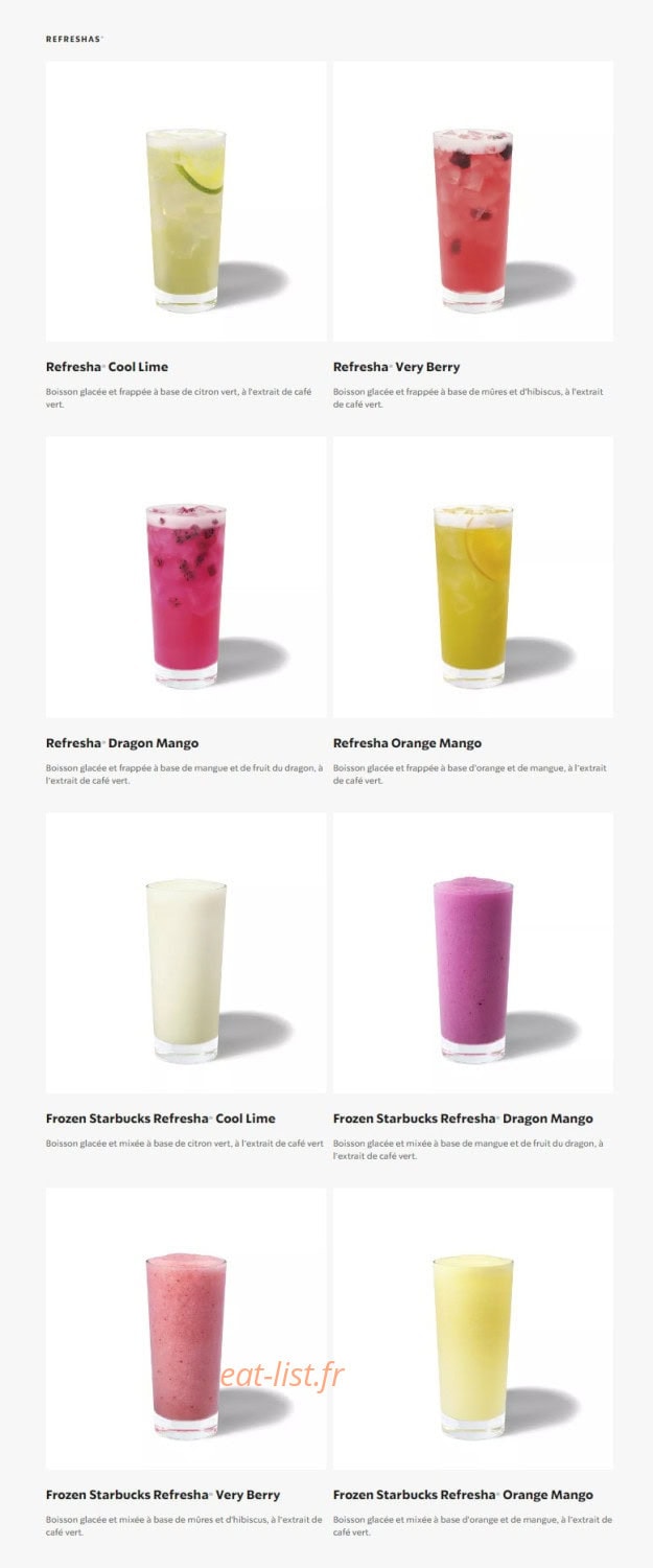 Starbucks Coffee — carte page 6