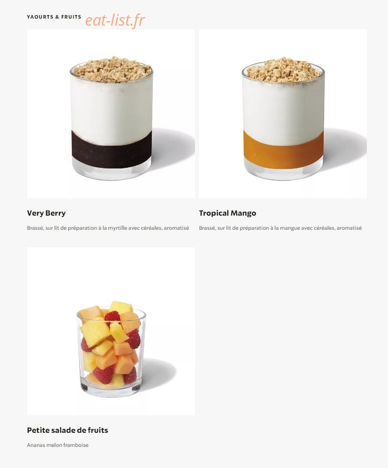 Starbucks Coffee — carte page 22