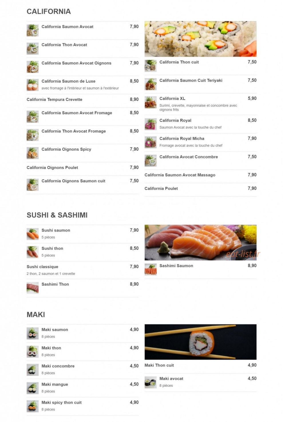 Sushi Gold — carte page 4
