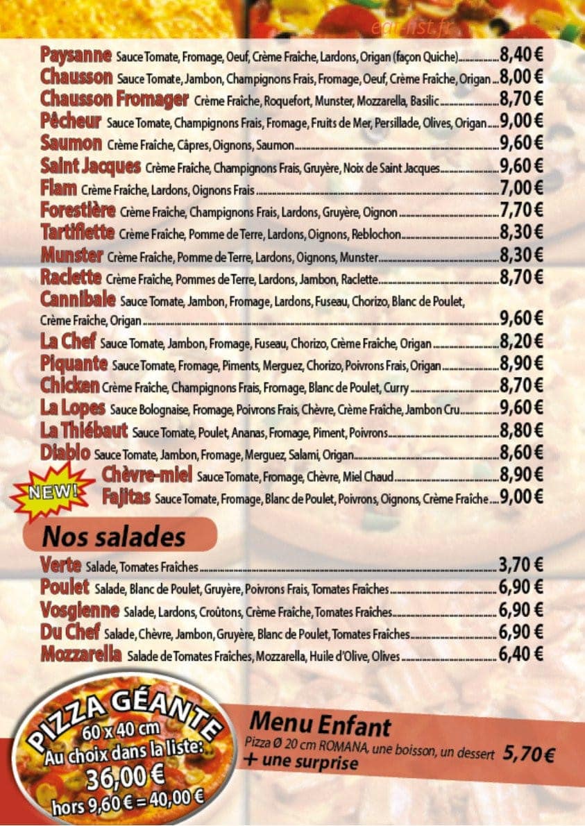 Pizza Vitt — carte page 3