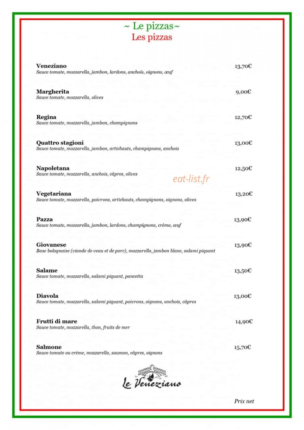 Le Veneziano — carte page 5