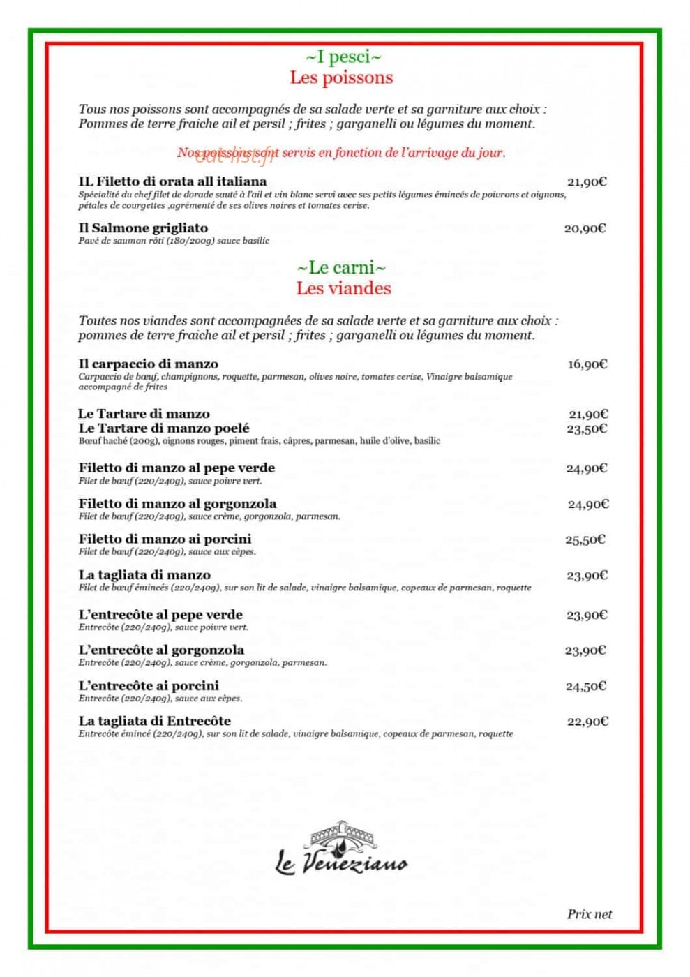 Le Veneziano — carte page 3