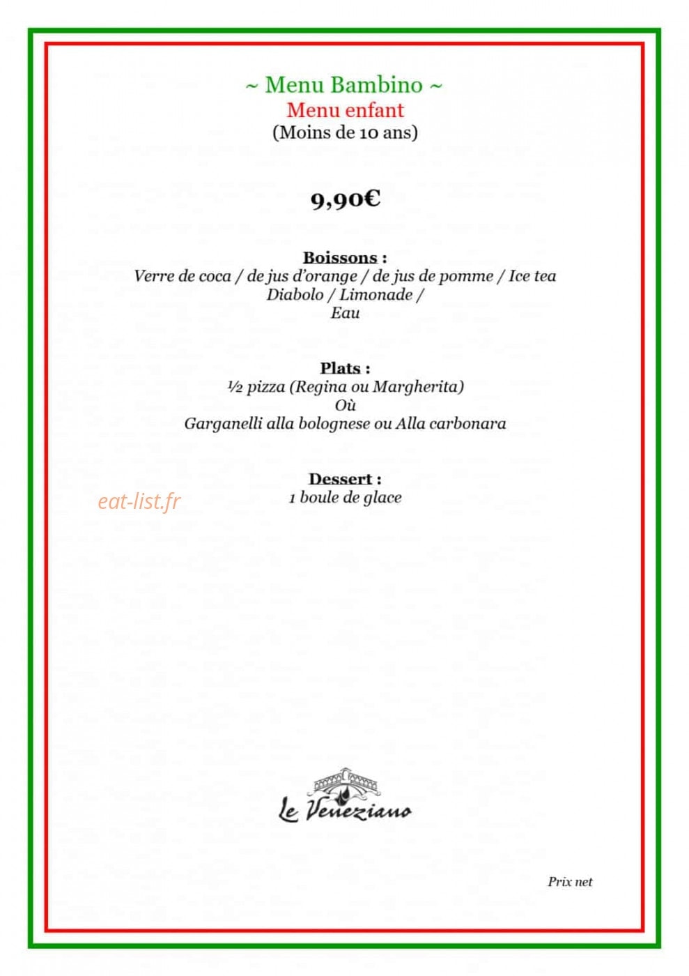 Le Veneziano — carte page 7