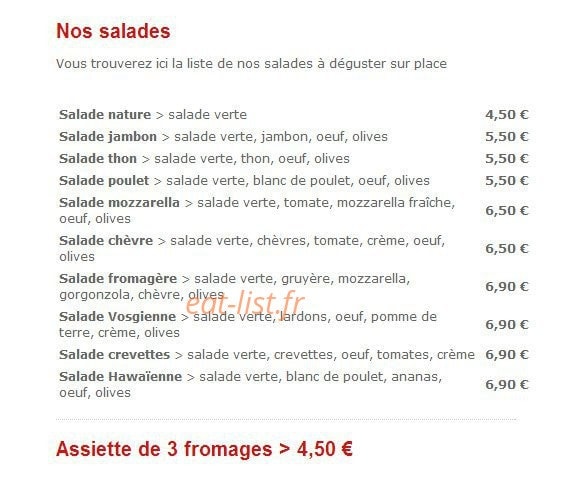 Pizza Calabria — carte page 5