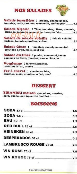 Le Faim Gourmet — carte page 5