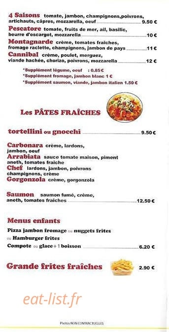 Le Faim Gourmet — carte page 3