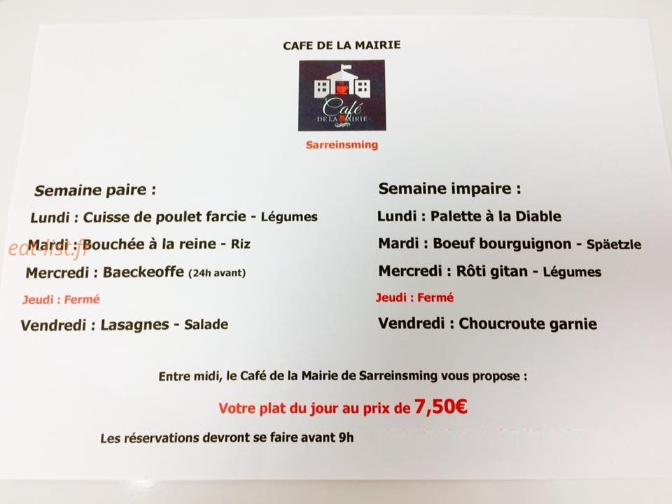 Café de la Mairie — carte page 1