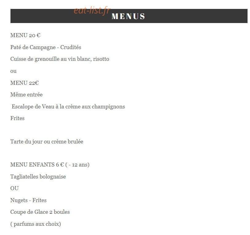 Café Resto Lorrain — carte page 2
