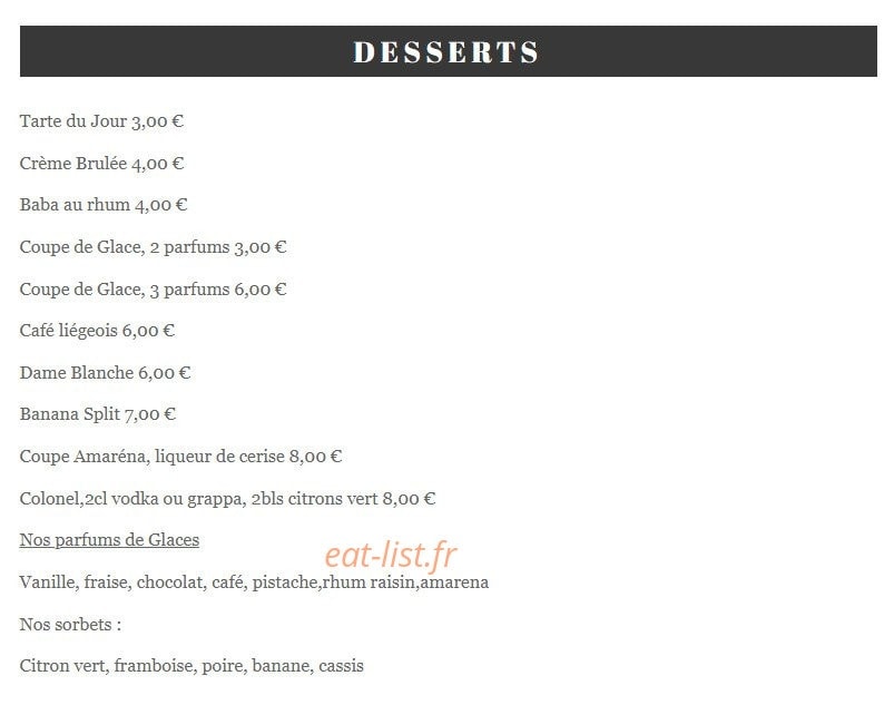 Café Resto Lorrain — carte page 5