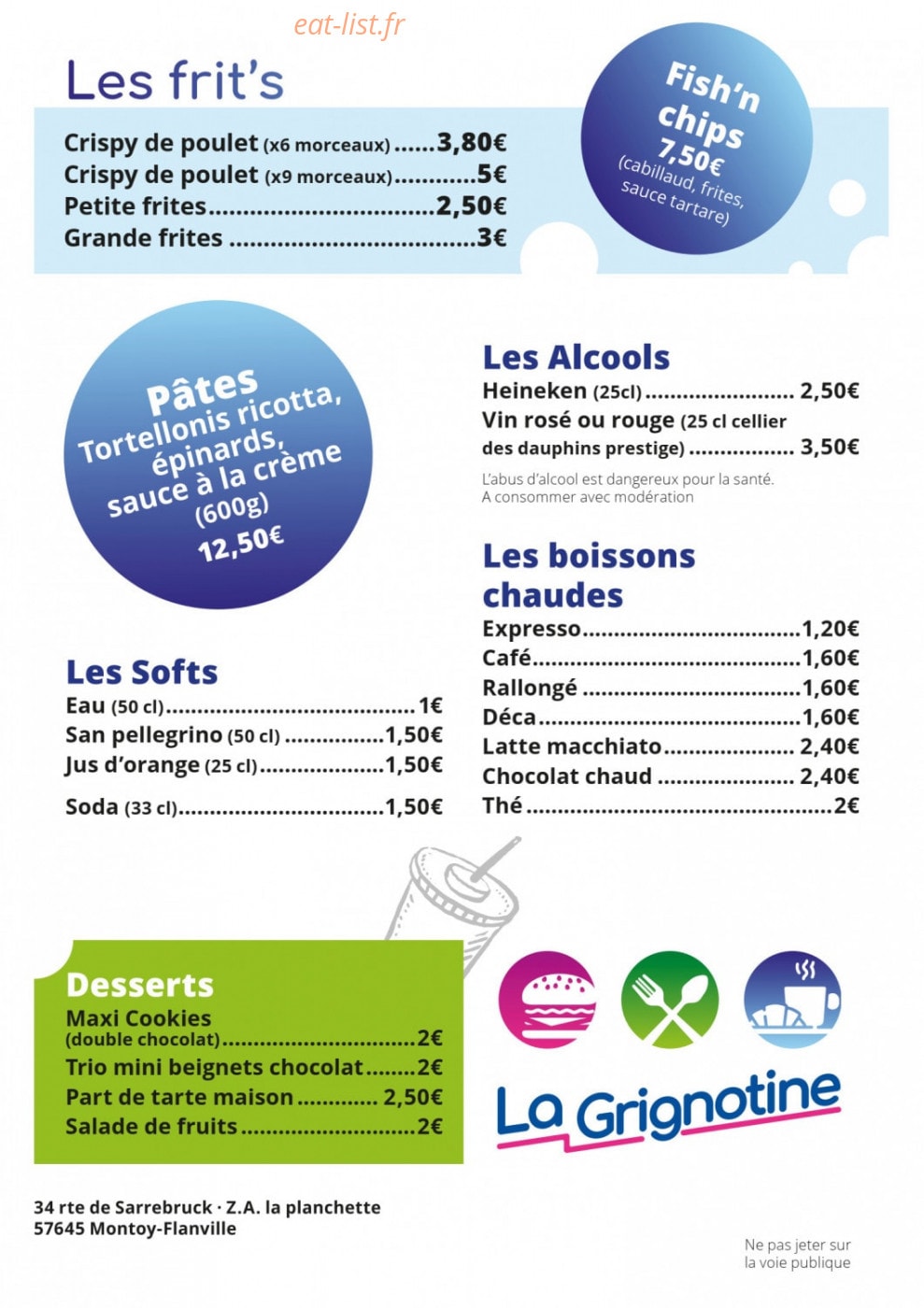 La Grignotine — carte page 2