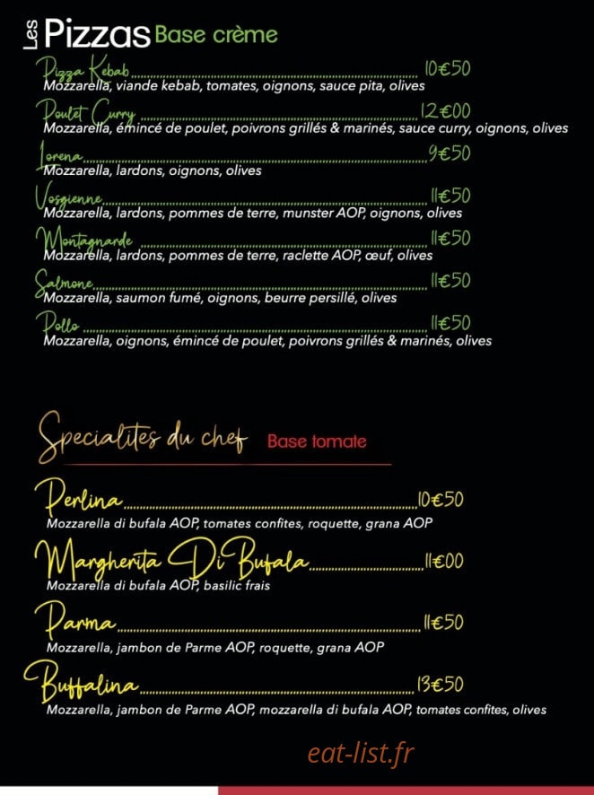 Fast Pizza — carte page 3