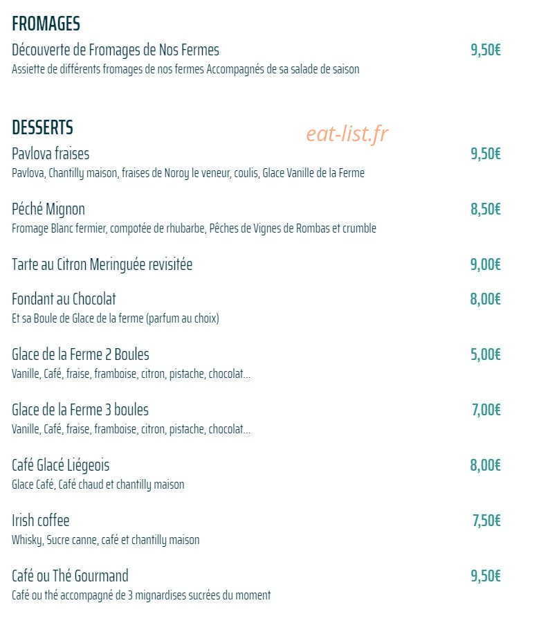 De la Ferme à l'Assiette — carte page 2