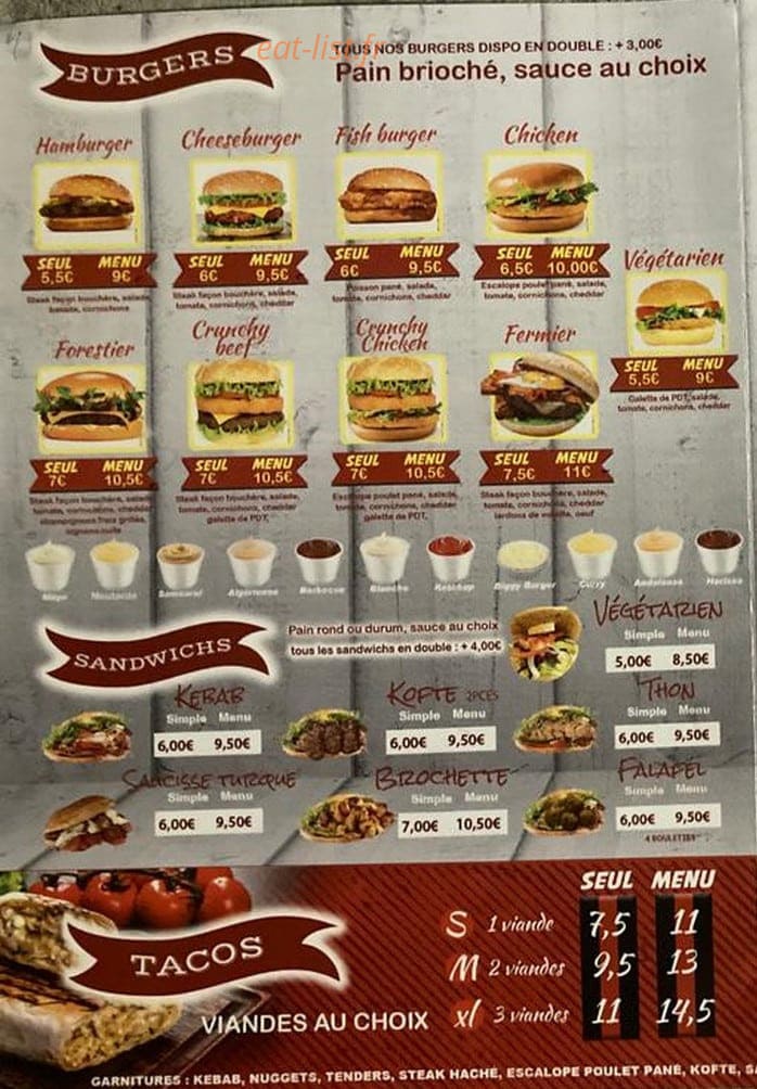 Éfé food — carte page 2