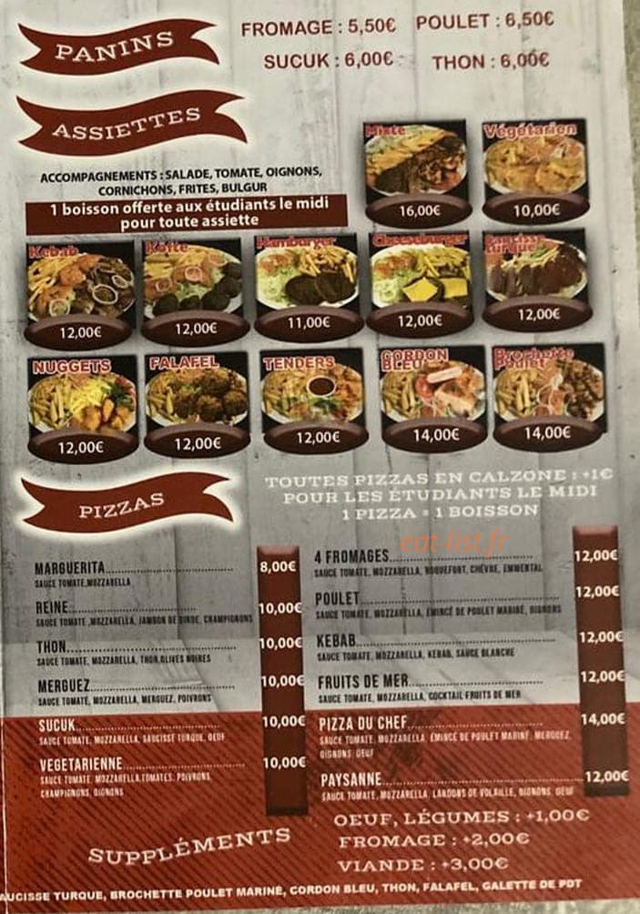 Éfé food — carte page 3