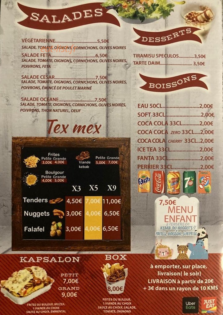 Éfé food — carte page 4