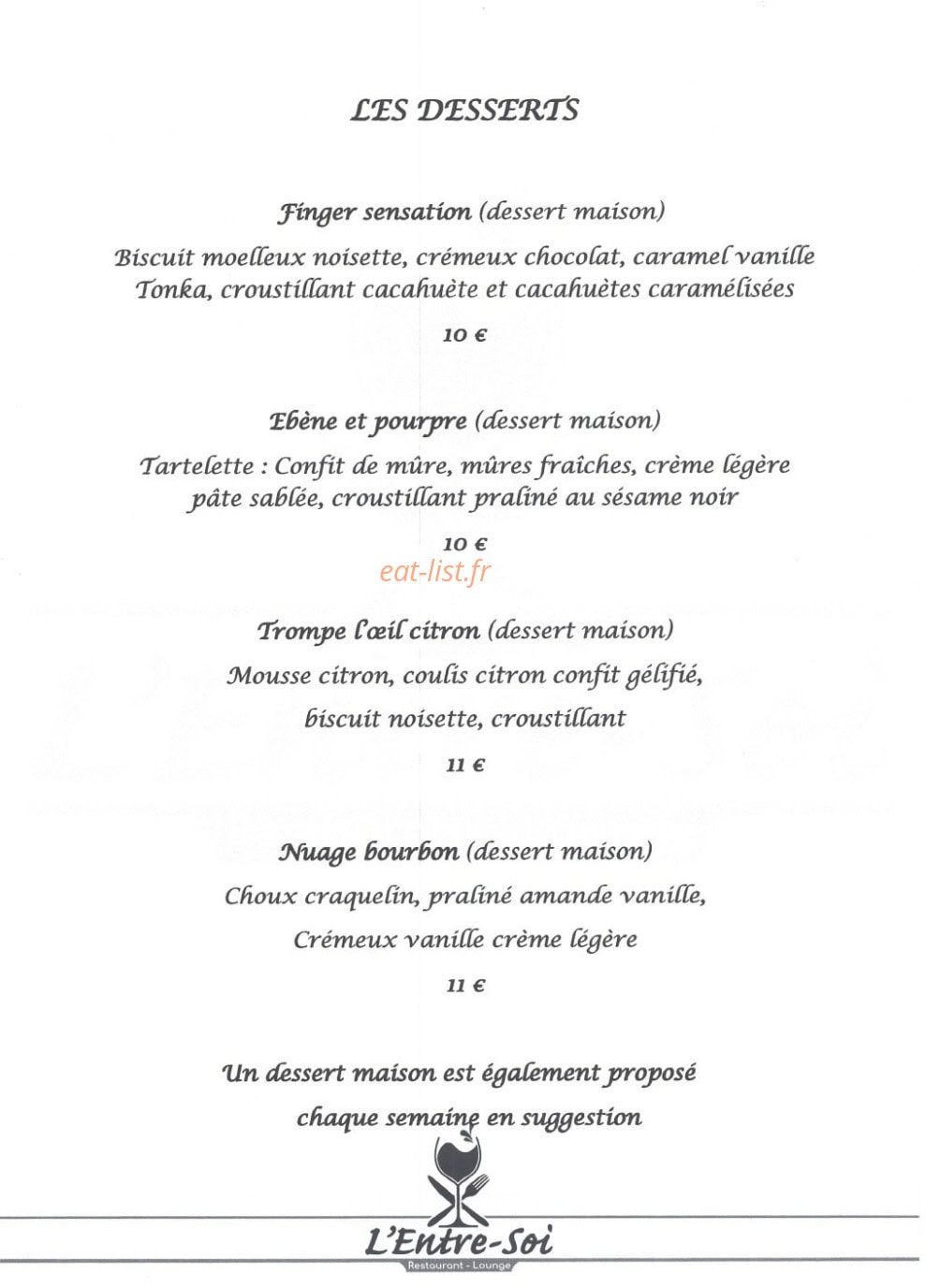 L'Entre-Soi — carte page 5