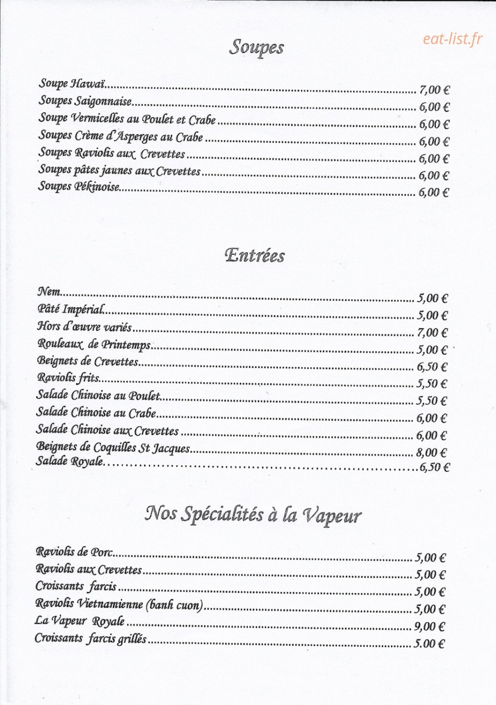 Palais de Chine — carte page 1