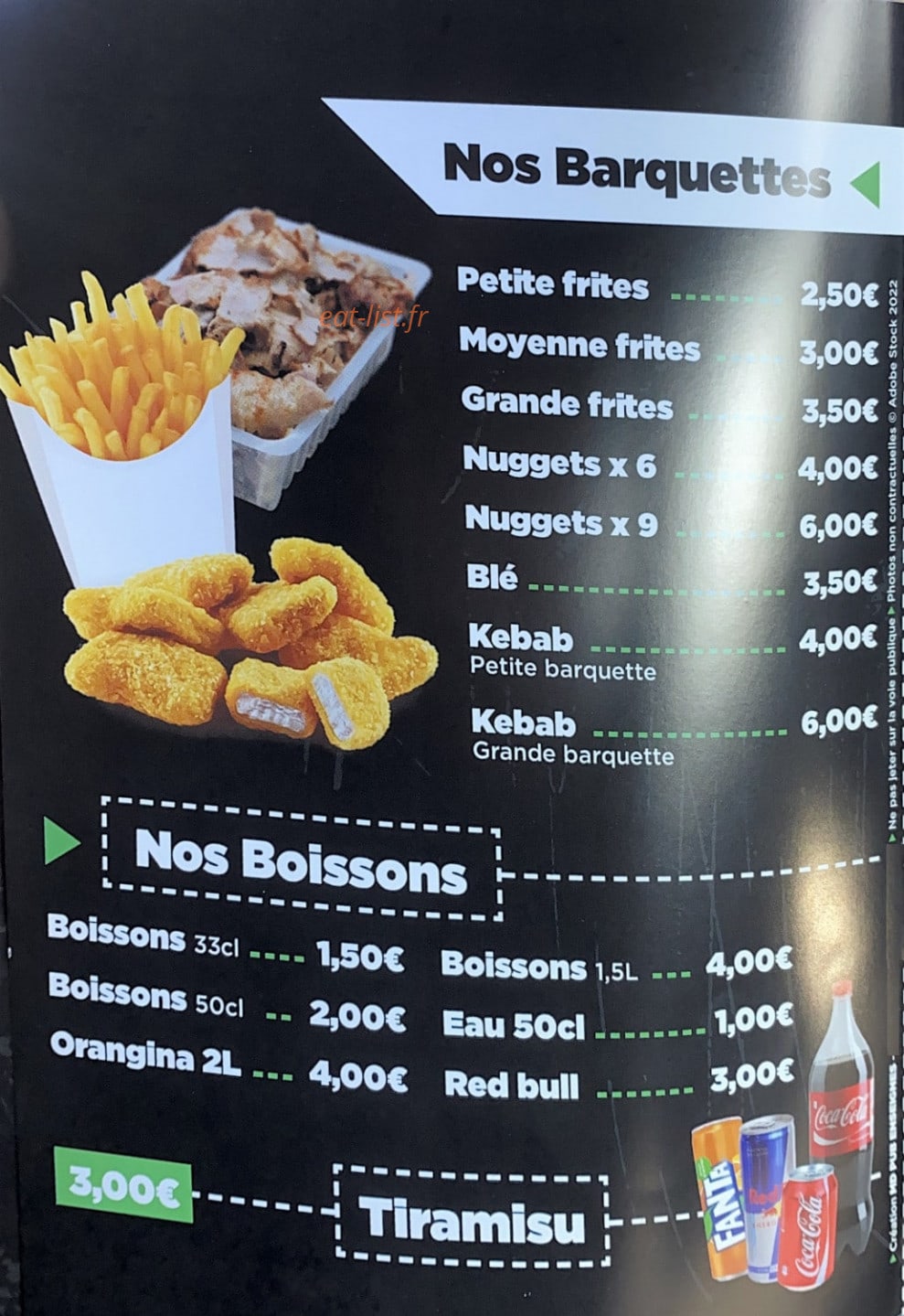 Sultan Kebab — carte page 3