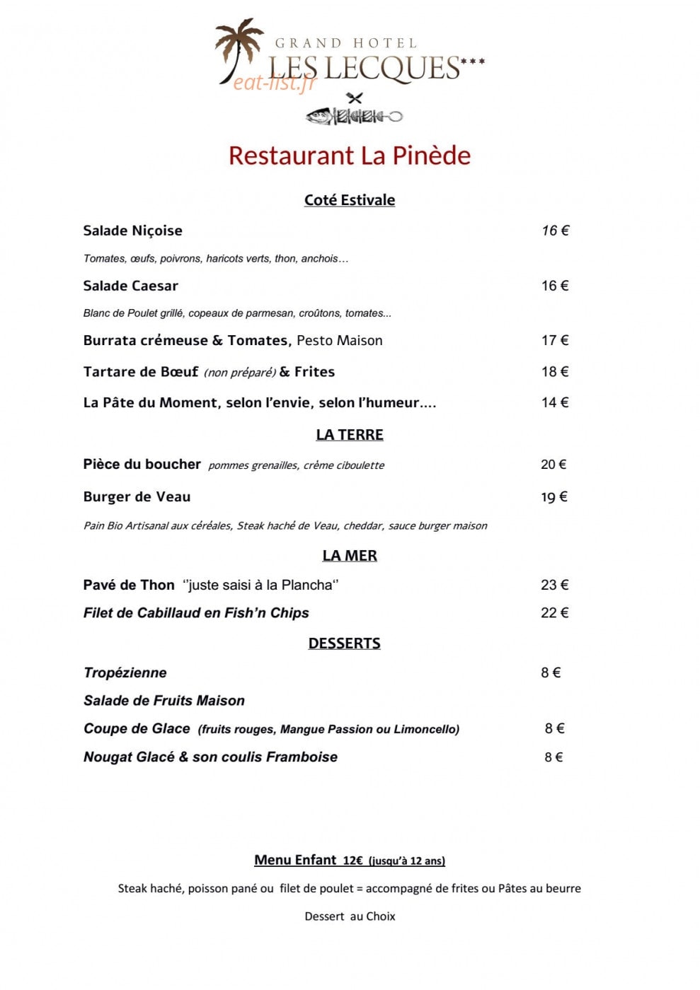 La Pinède — carte page 1