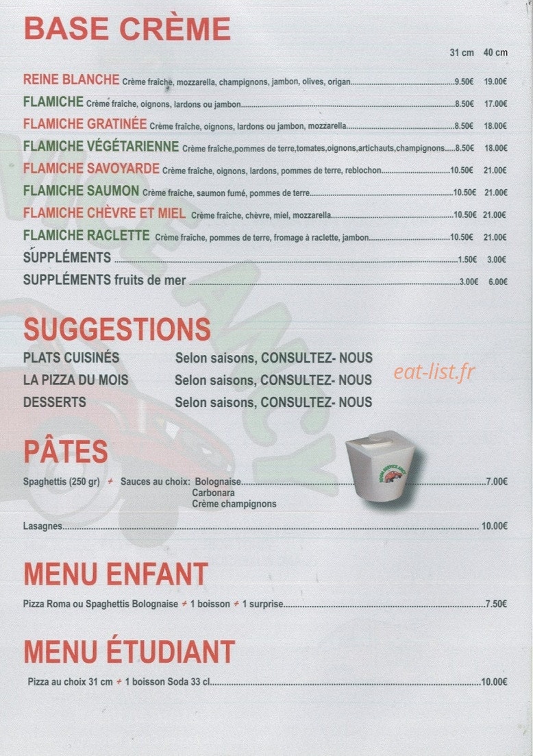 Room Service Ancy — carte page 4