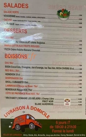 Room Service Ancy — carte page 2