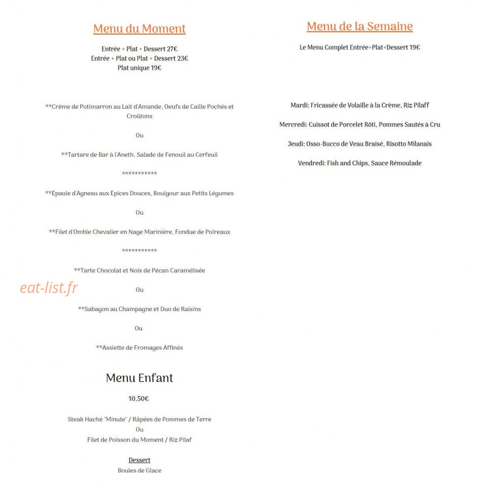 Restaurant L'Arcus — carte page 2