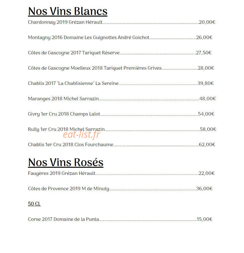 Restaurant L'Arcus — carte page 4