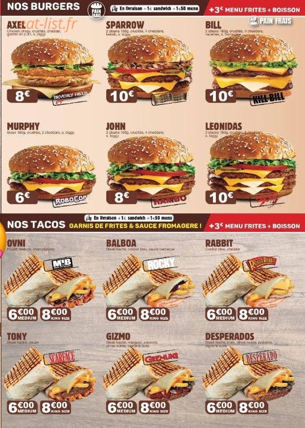 Hollyfood — carte page 3