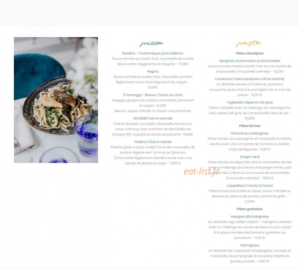 Il Ristorante — carte page 2