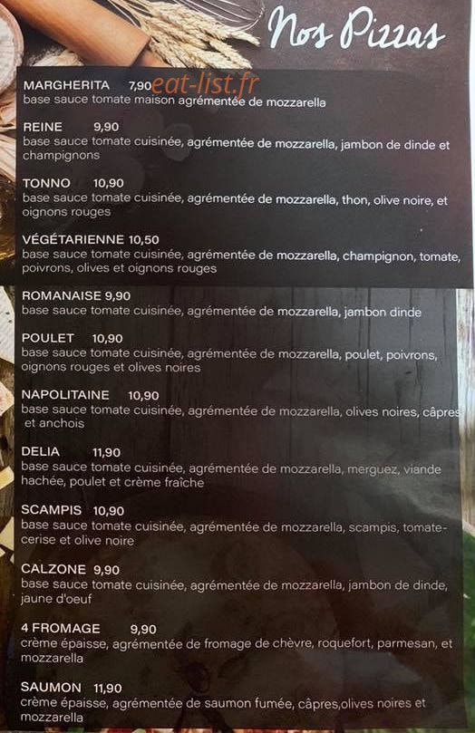 Delia restaurant pizzeria — carte page 3