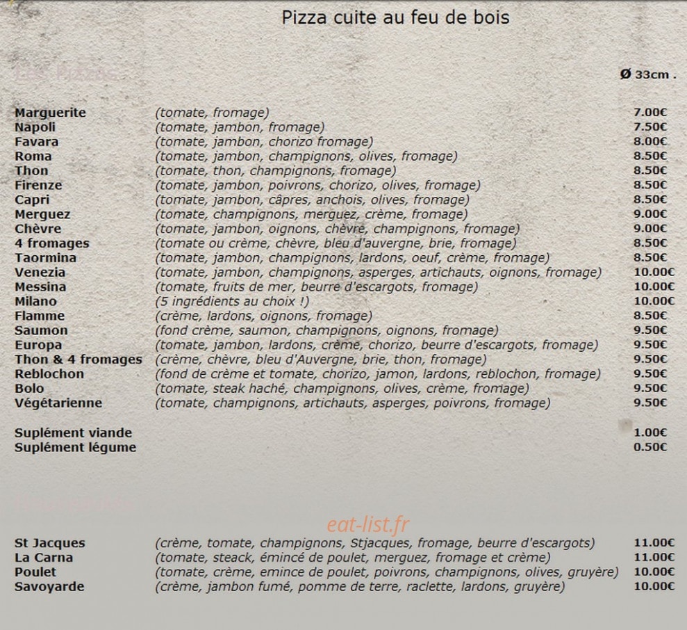 Le Vénézia — carte page 1