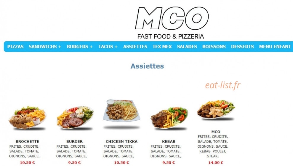 Pizzeria M.c.o — carte page 8